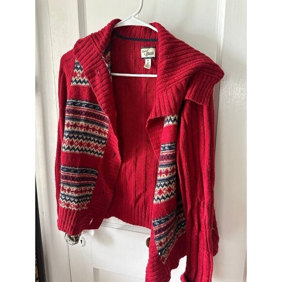 Knitted by Bass Women’s size medium red sweater - Picture 2 of 8